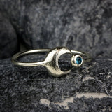 Cute Rings,Dainty Rings for Women,Open Ring,Moon Ring Sterling Silver,Stacking Rings,Custom Rings,Boho Rings,Handmade Rings ,Christmas Gift