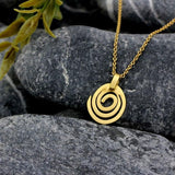 Short Necklaces for Women,Necklace Gold,Spiral Pendant Necklace,Necklaces for Teens,Gold Plated Necklace,Cute Necklace,Mother's Day Gift