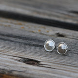 Silver stud earrings, Dainty minimalist earrings, Simple delicate everyday earrings, Handmade jewelry, Gift for women, Bridesmaid earrings