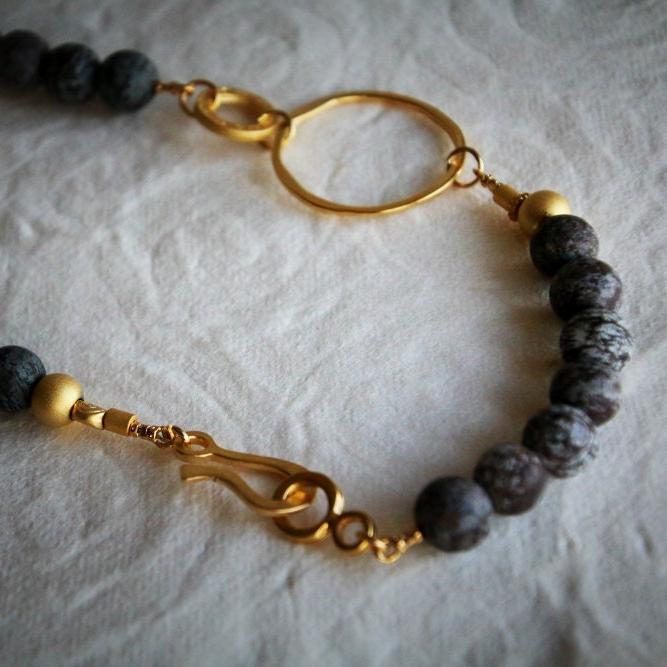 Bead Necklace for Women,Gemstone Necklace,Jasper Necklace,Handmade Necklace,Necklaces for Women,Gem Necklace,Gold Necklace,Fashion Jewelry