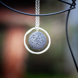 Lava Bead Necklace,Pendant Necklace for Women,Beaded Necklace,Silver Necklace for Women,Silver Jewelry,Bohemian Jewelry,Pendant Necklace
