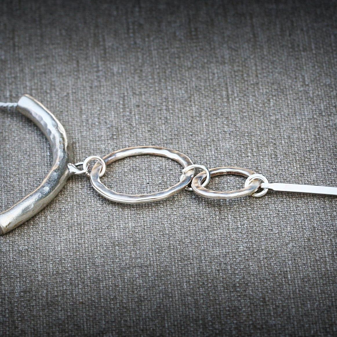 Geometric Necklace,Boho Statement Necklace,Statement Necklaces for Women,Silver Statement Necklace,Layering Necklaces,Womens Necklace