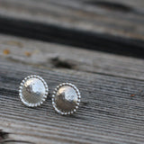 Silver stud earrings, Dainty minimalist earrings, Simple delicate everyday earrings,  Handmade jewelry, Gift for women, Bridesmaid earrings