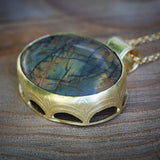 Jasper necklace for women, Bohemian pendant necklace, Statement gemstone necklace, Bohemian jewelry, Stone pendant unique long necklace