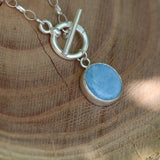 Extra Long Silver Statement Necklace, Double Pendant Necklace, Pendant necklace, Hand Made Jewelry For Her, Toggle Necklace, Christmas Gift