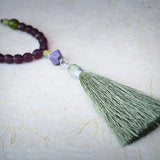 Handmade Necklace,Green Necklace,Statement Necklaces for Women,Bead Necklaces,Tassel Necklaces for Women,Boho Necklace,Handmade Jewelry