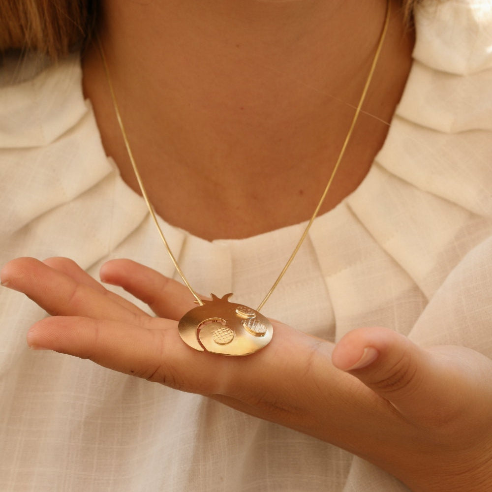 Gold Jewelry for Women,Mom Christmas Gifts,Gold Necklace,Gold Plated Necklace,Fruit Necklace,Womens Jewelry,Womens Necklace ,Christmas Gift