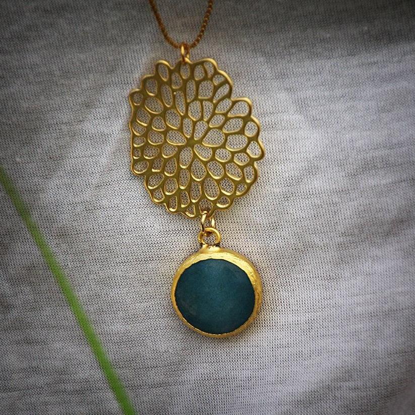 Gem Necklace for Women, Boho Necklace, Pendant Necklace for Women,Custom Necklace,Long Gold Necklace,Jade Necklace ,Christmas Gift
