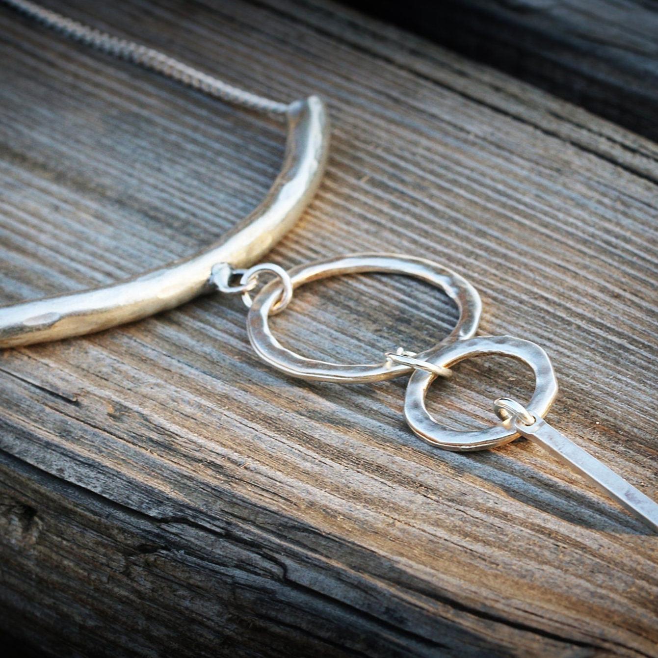 Geometric Necklace,Boho Statement Necklace,Statement Necklaces for Women,Silver Statement Necklace,Layering Necklaces,Womens Necklace