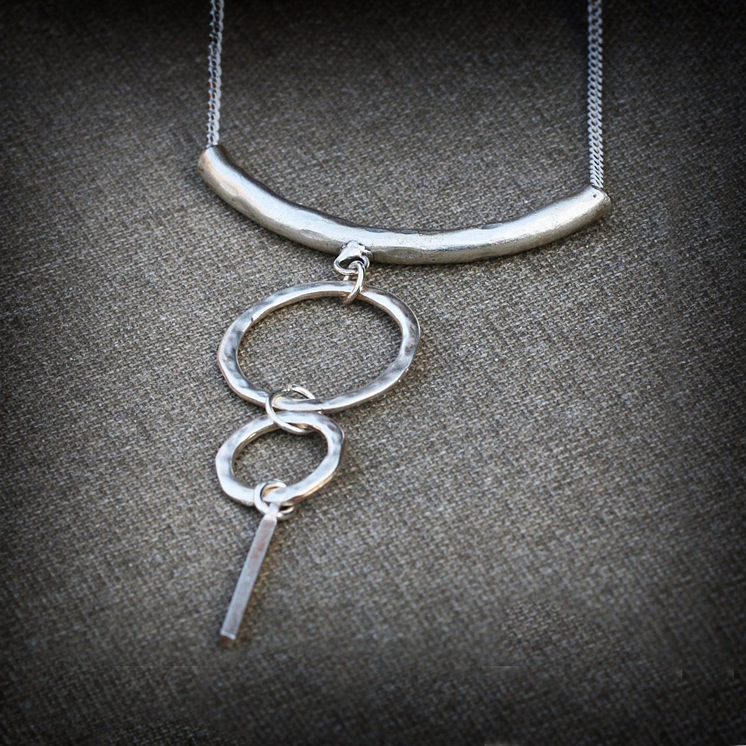 Geometric Necklace,Boho Statement Necklace,Statement Necklaces for Women,Silver Statement Necklace,Layering Necklaces,Womens Necklace