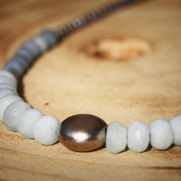 Aquamarine Necklace,Gemstone Necklace,Bead Necklaces for Women,Birthstone Necklace,Bead Necklaces,March Birthstone Necklace,Gift for Her