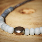 Aquamarine Necklace,Gemstone Necklace,Bead Necklaces for Women,Birthstone Necklace,Bead Necklaces,March Birthstone Necklace,Gift for Her