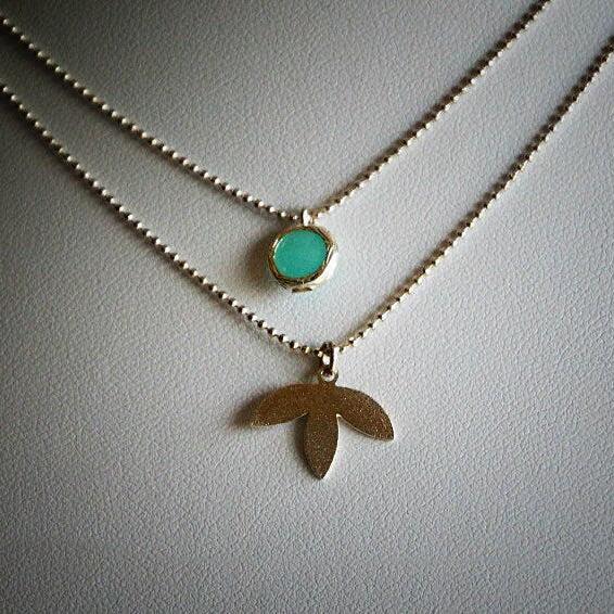 Pendant Necklaces for Women,Layered Necklace,Dainty Silver Necklace,Double Layered Necklace,Silver Necklaces for Women,Gem Necklace