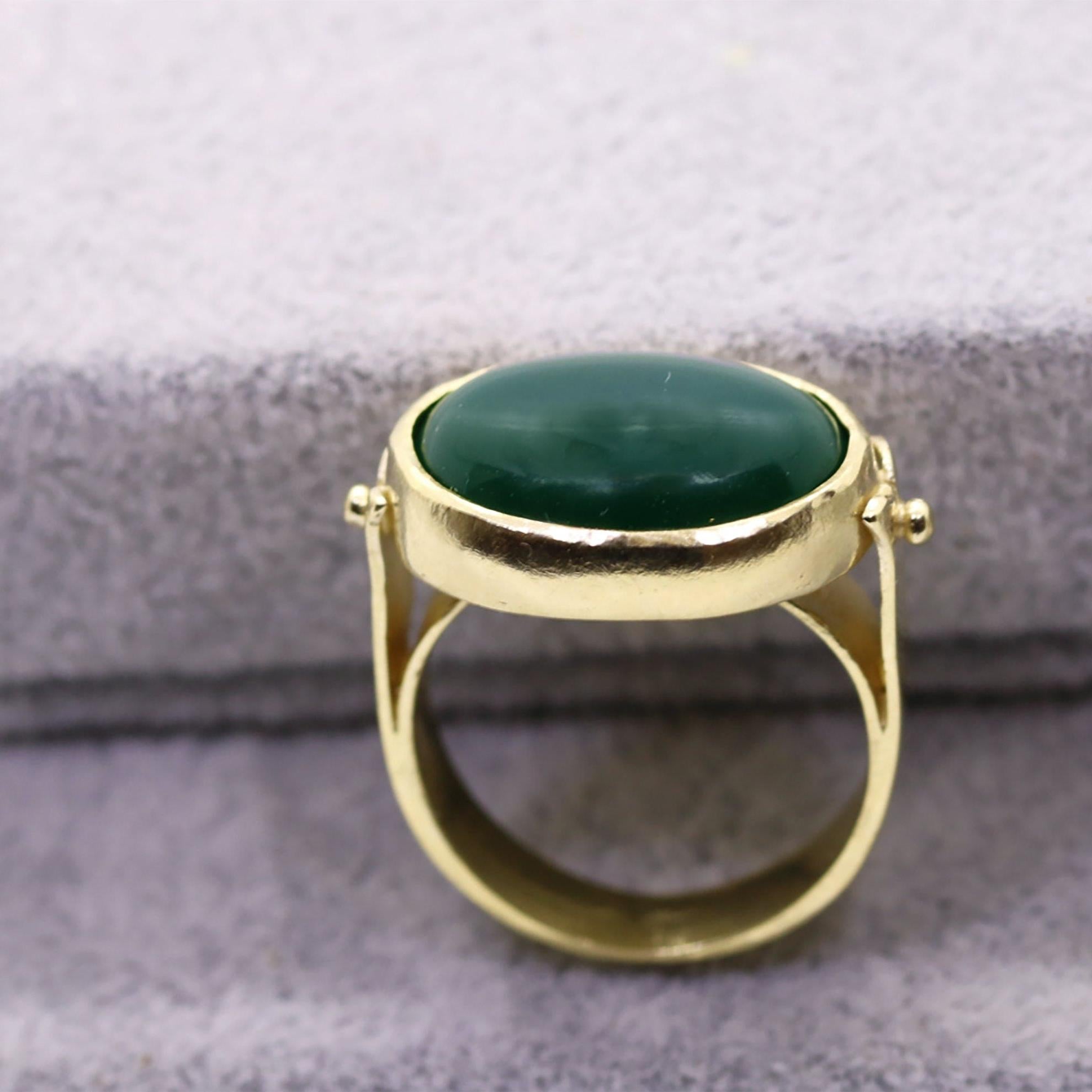 Green Onyx Ring,Gemstone Rings,Fashion Ring,Oval Ring,14k Jewelry for Women,Boho Ring,Gem Rings,Womens Jewelry,May Birthstone Ring