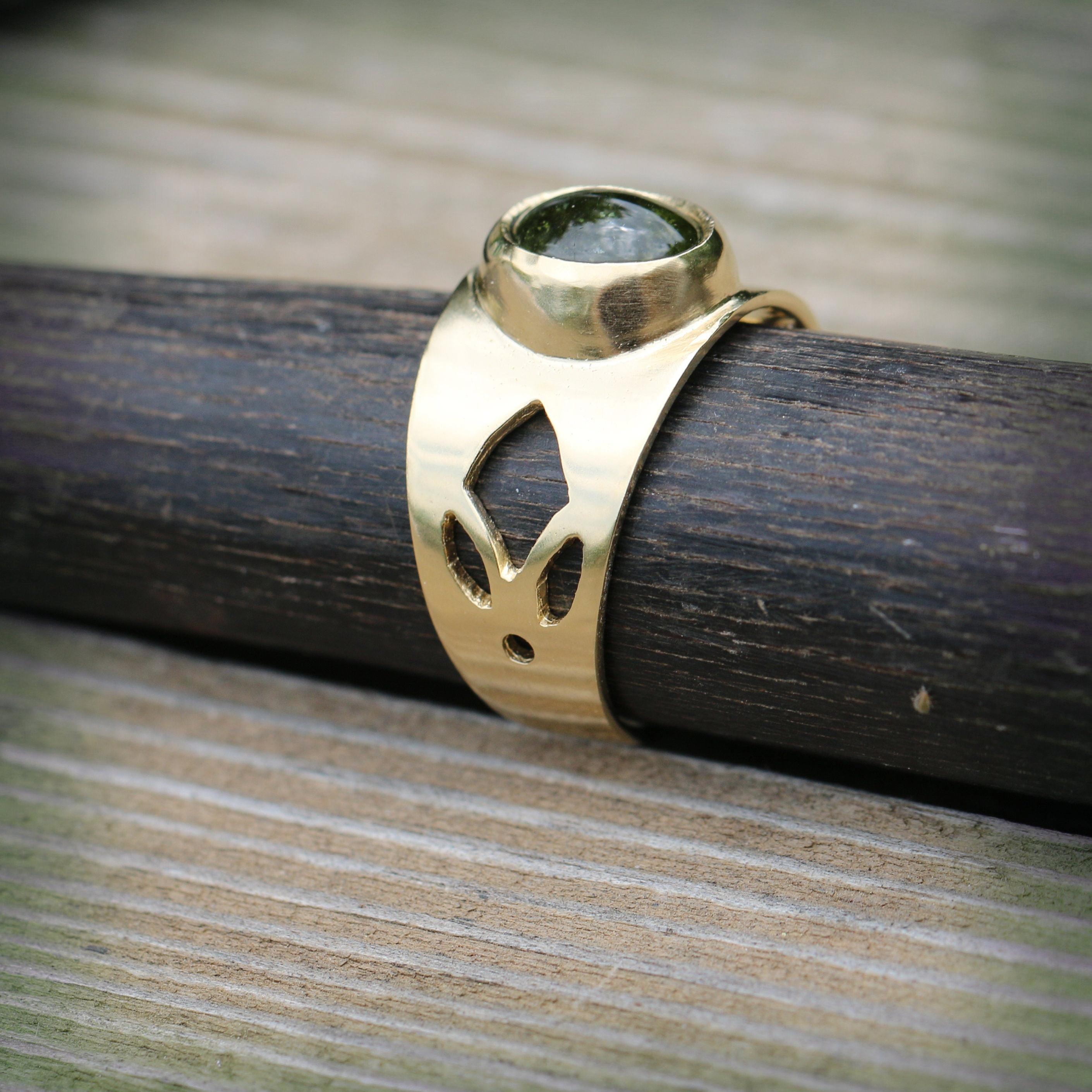 Stone Rings for Women,Gold Statement Ring,Womens Fashion Rings,Natural Gemstone Rings,Tourmaline Ring,Birthstone Ring,Mother's Day Gift