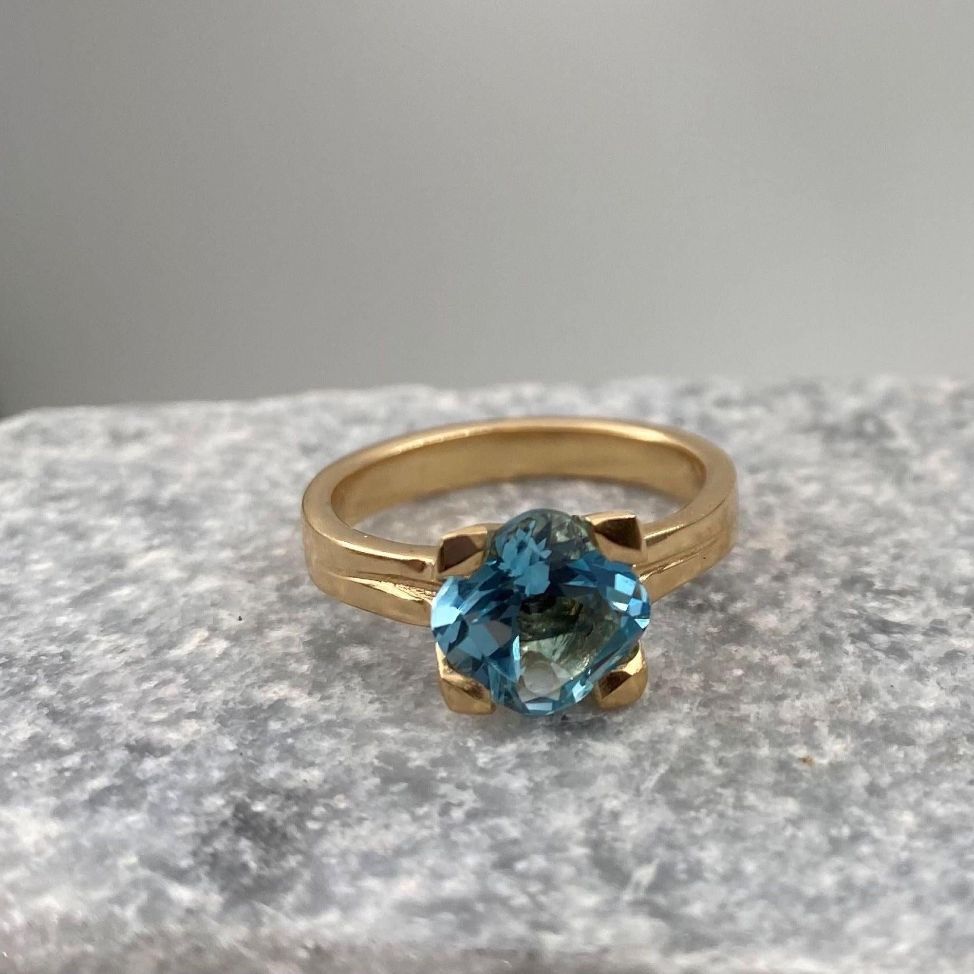Blue Topaz Ring,Topaz Birthstone Ring,Bday Gifts for Women,Stone Ring,November Birthstone,Wedding Rings for Women,Engagement Ring