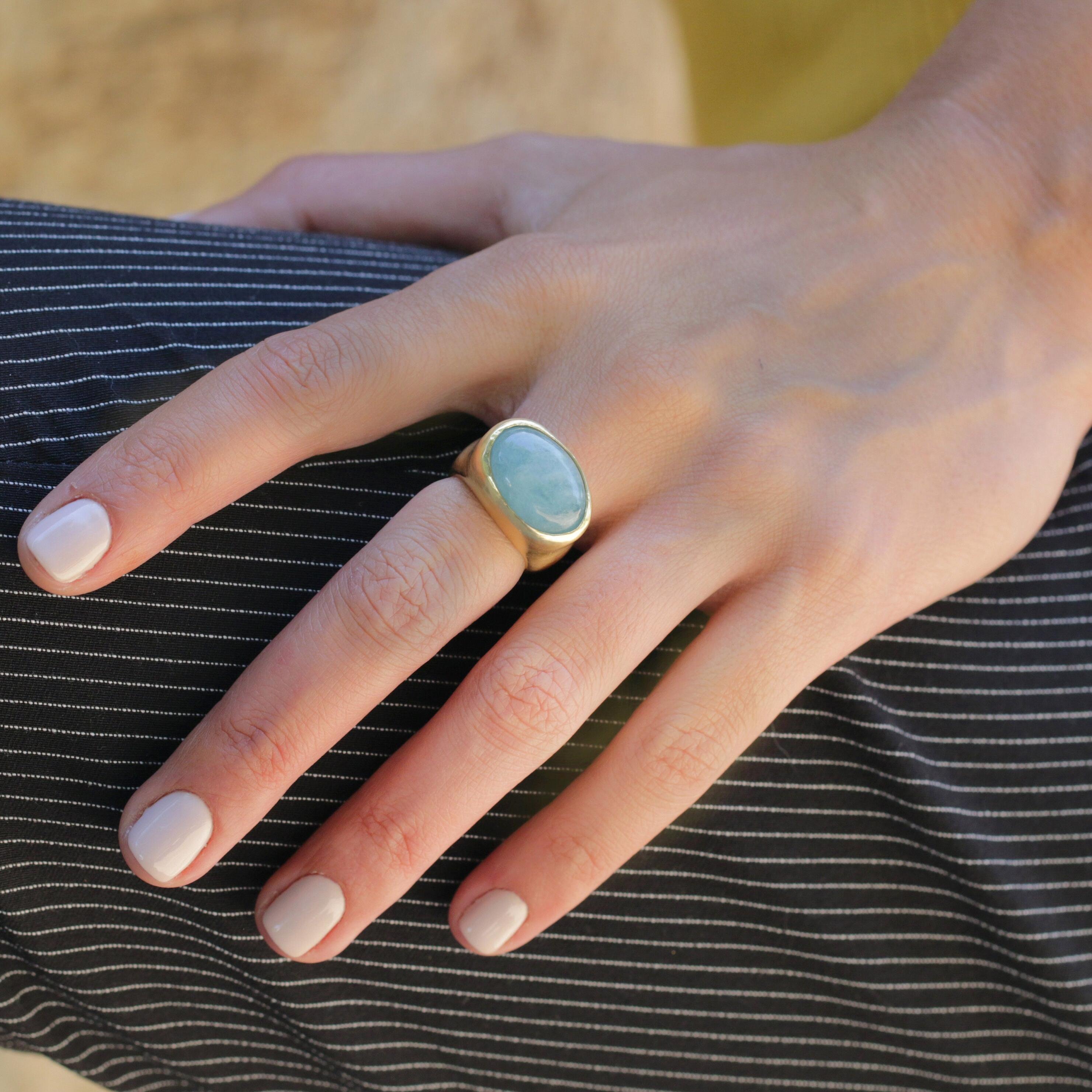 Aquamarine Ring,Boho Ring,14k Gold Ring,Statement Ring,Gemstone Rings,Womens Rings,Handmade Jewelry,Fashion Rings,Mother's Day Gift