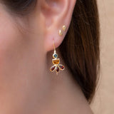 Gemstone Silver Earrings, Citrine,Topaz,Garnet Earrings, Colorful Earrings, Sterling Silver Earrings, Statement Earrings, Mothers Day Gift