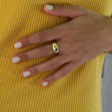 Gold Onyx Statement Ring
