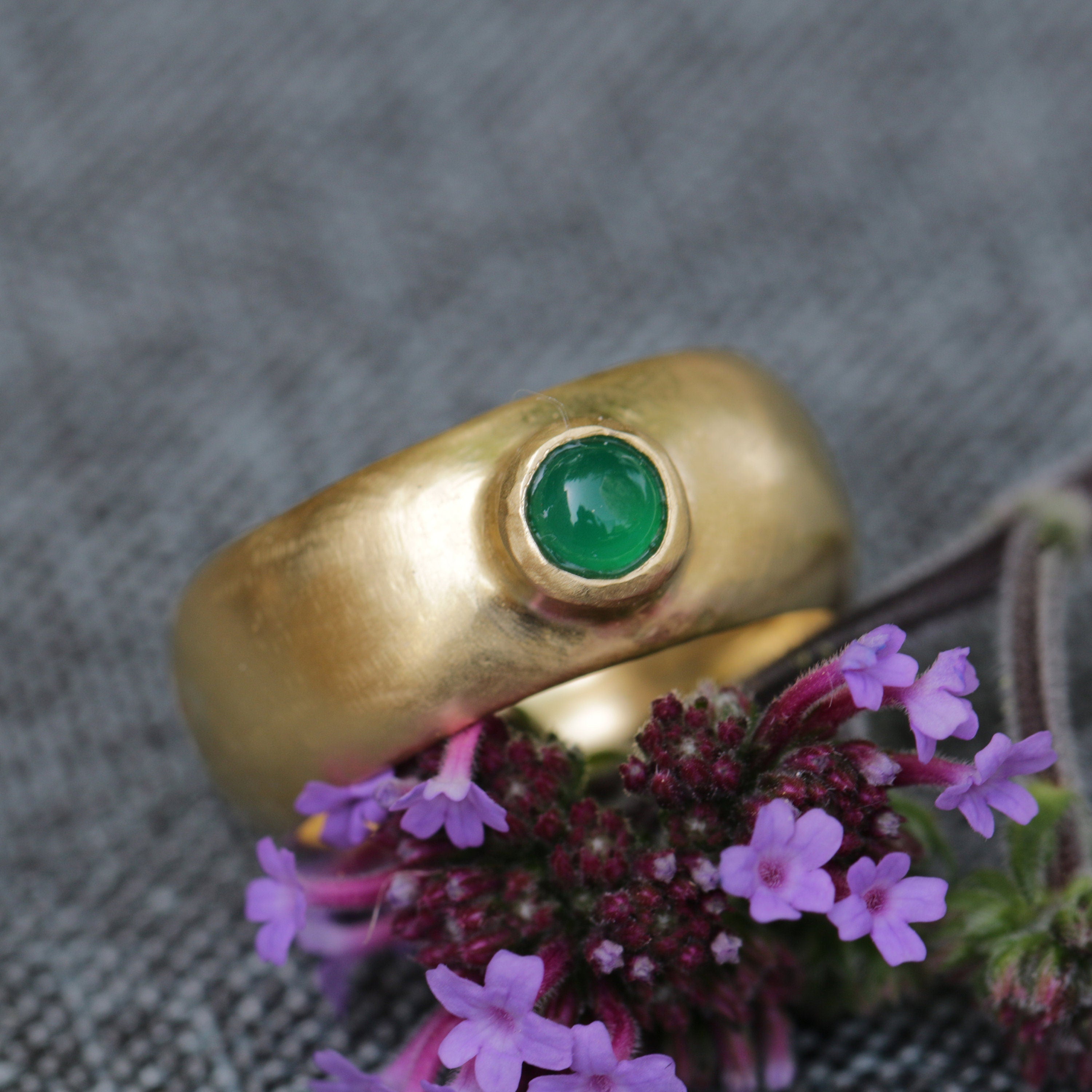 Gold Onyx Statement Ring
