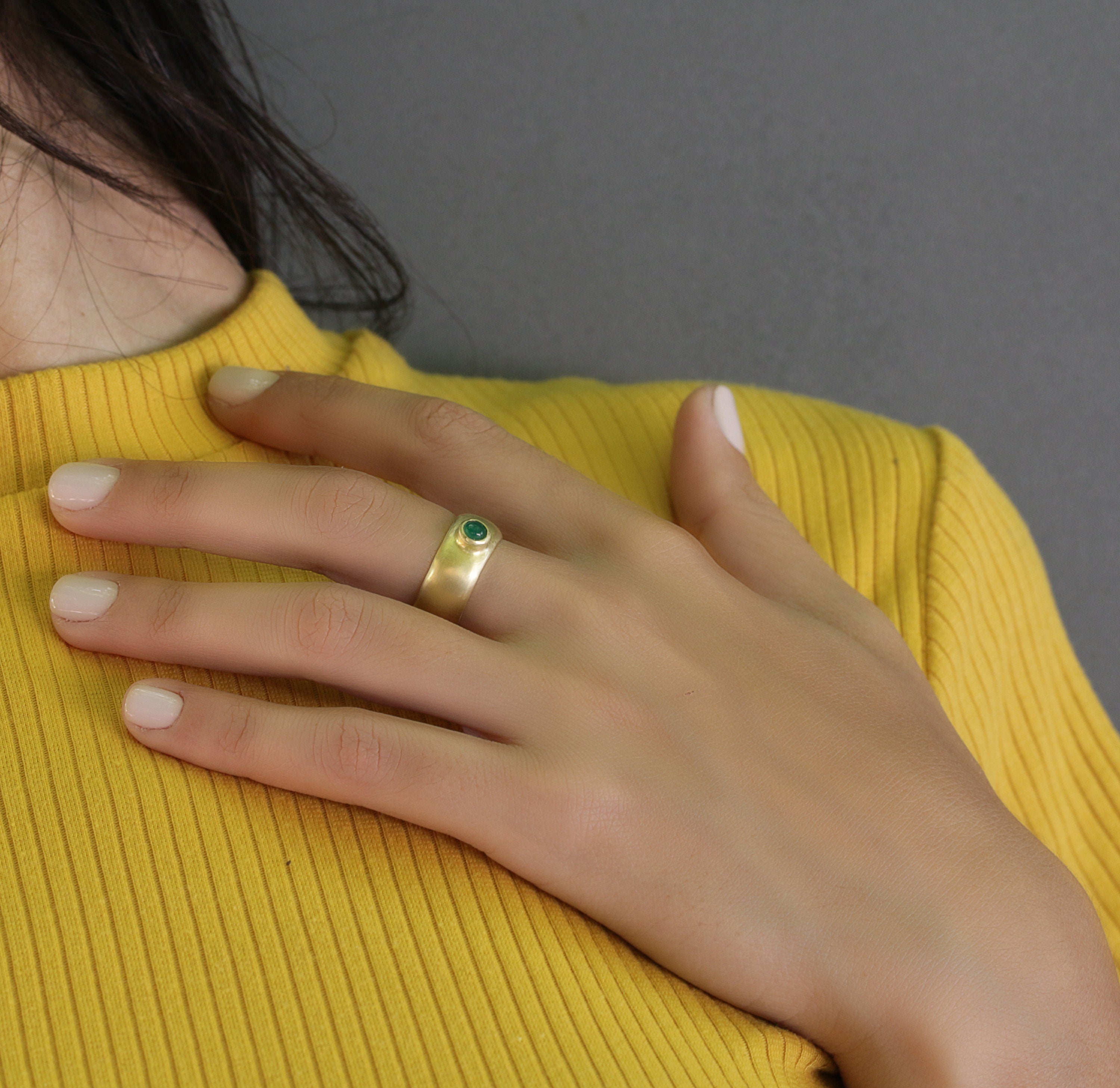 Gold Onyx Statement Ring