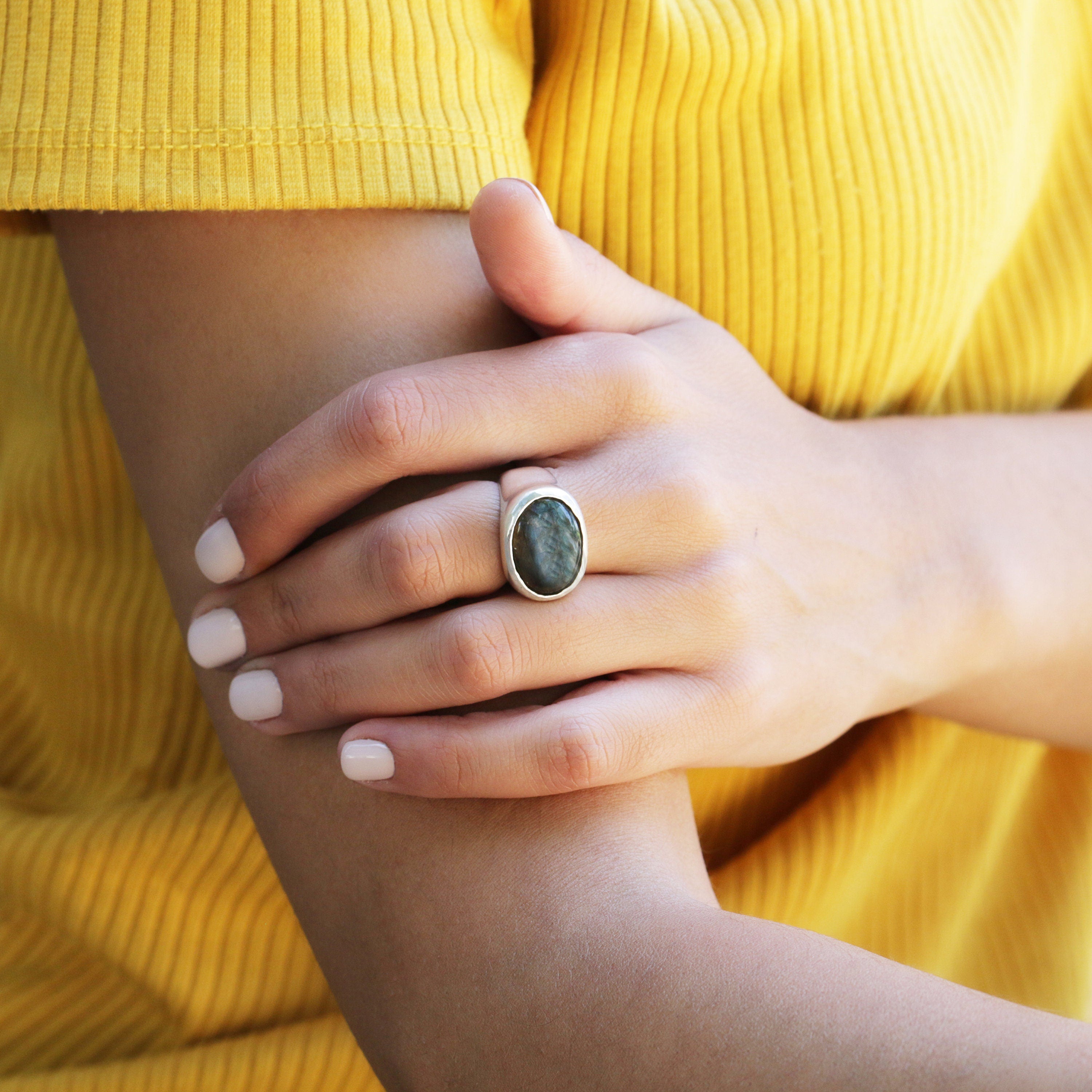 Gray Labradorite Ring, Boho Ring For Women, Silver Ring , Gray Labradorite Statement Ring, Handmade Jewelry,Fashion Rings ,Mother's Day Sale