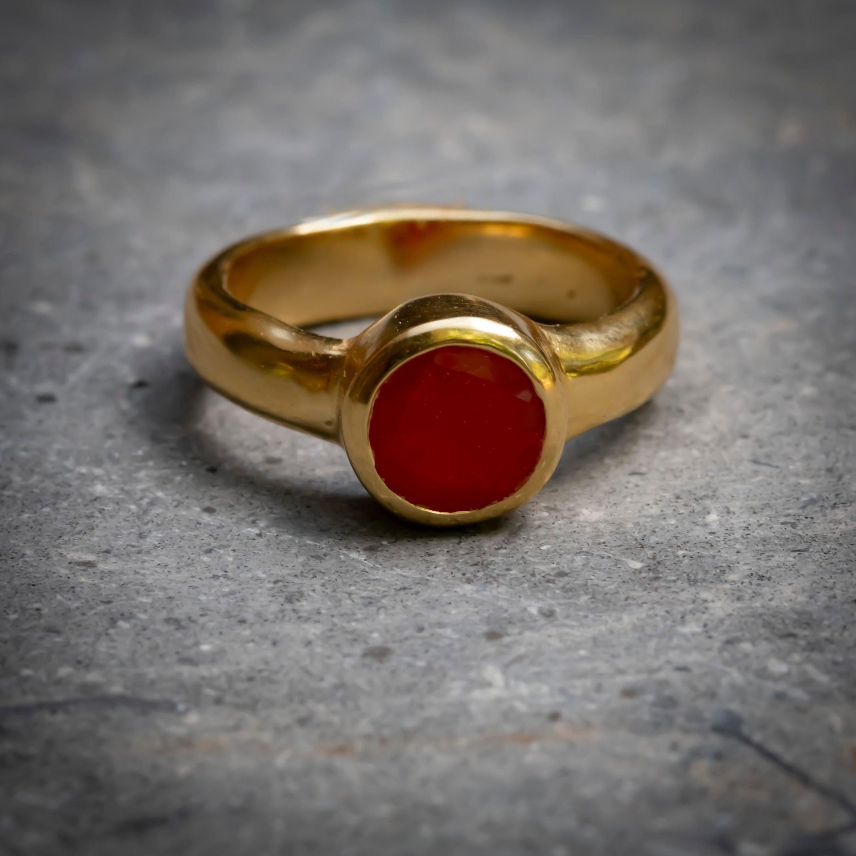Carnelian Ring,Dainty Promise Rings,Gold Plated Ring,Gifts for Her,Stone Rings,Engagement Ring,Everyday Rings,Stacking Rings ,Christmas Gift
