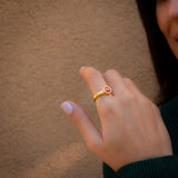 Carnelian Ring,Dainty Promise Rings,Gold Plated Ring,Gifts for Her,Stone Rings,Engagement Ring,Everyday Rings,Stacking Rings ,Christmas Gift