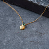 Blue Topaz Pendant Necklace, Short Pendant Necklace For Women, London Blue Topaz, Necklace, Dainty Double Round pendant, Mothers Day Gift