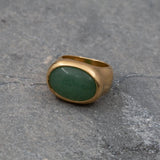 Green Aventurine Rain, Boho Ring For Women, gold Ring ,avanturine Statement Ring, Handmade Jewelry, Fashion Rings ,Mother's Day Sale