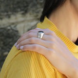 Gray Labradorite Ring, Boho Ring For Women, Silver Ring , Gray Labradorite Statement Ring, Handmade Jewelry,Fashion Rings ,Mother's Day Sale