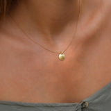 Gold necklace for women, Gold plated circle pendant necklace, Dainty everyday necklace, Artisan boho necklace, Bohemian jewelry gift for her