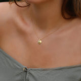 Gold necklace for women, Gold plated circle pendant necklace, Dainty everyday necklace, Artisan boho necklace, Bohemian jewelry gift for her
