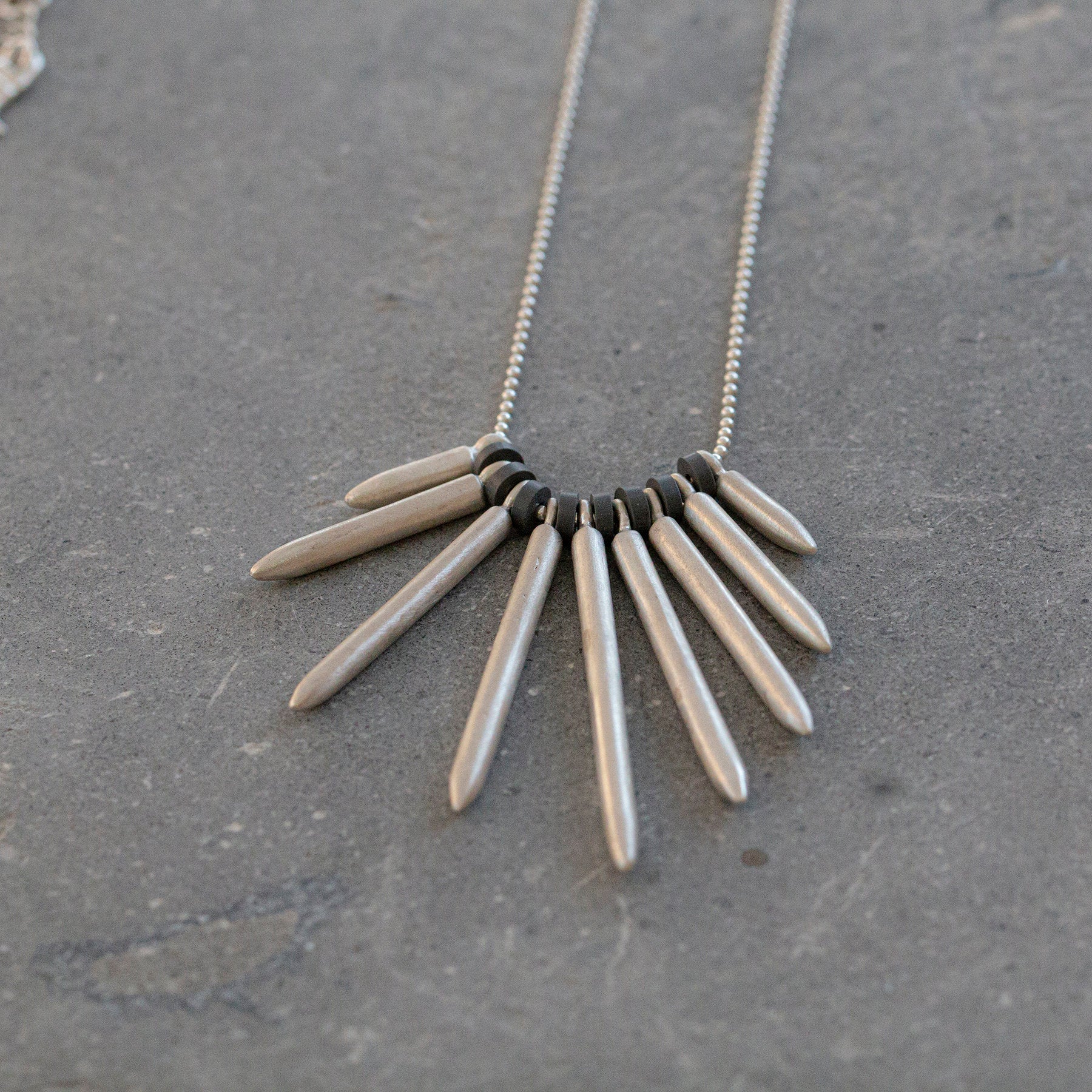 Long Silver Necklace