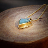 Personalized Gemstone Pendant Gold Necklace For Women