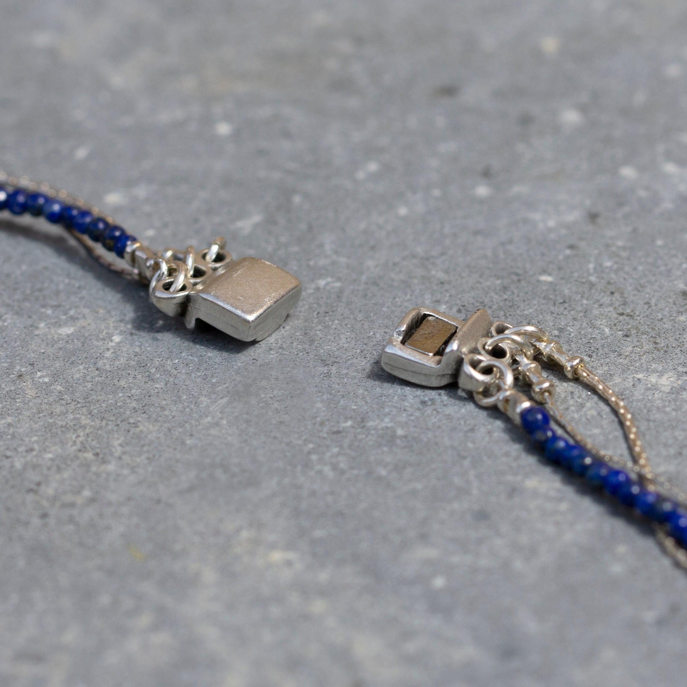 Silver 3 Layered Necklace ,Stacked Necklaces ,Blue Layered Necklace ,Triple strand Necklace ,September Birth Stone Necklace ,Christmas Gift.
