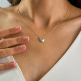 Pomegranate Pendant Silver Necklace,Luck Jewelry,Silver Pendant Necklace,Short Necklace For Women,Delicate Silver Necklace,Mother's Day Gift