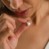 Pomegranate Pendant Silver Necklace,Luck Jewelry,Silver Pendant Necklace,Short Necklace For Women,Delicate Silver Necklace,Mother's Day Gift