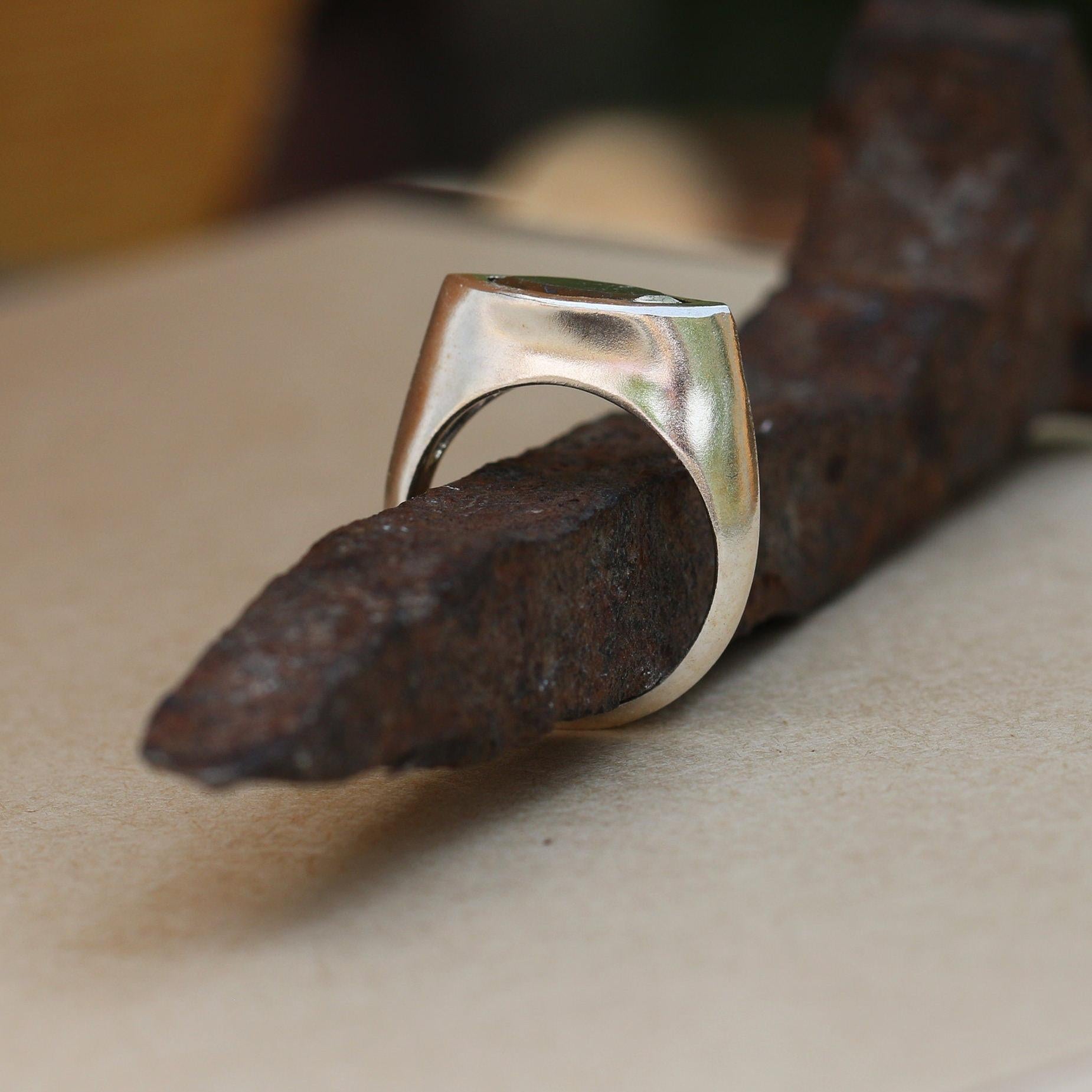 Pyrite Ring, Silver Ring For Women, Statement Ring, Marquise Gemstone Ring, Bridal Ring, Wedding Ring, Pyrite Jewelry, Hand Made Jewelry