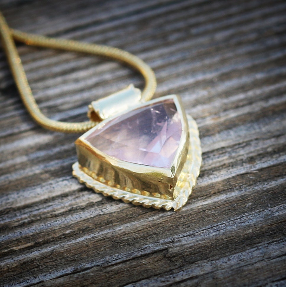 Rose Quartz Necklace for Women,Handmade Jewelry for Women,Gemstone Necklace,Gold Pendant Necklace,Gold Necklace,Anniversary Gifts for Her