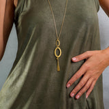 Extra Long Necklace, Long Gold Necklace, Customized Necklace, Pendant Necklace for Women, Trendy Necklaces, Handmade Jewelry, Gold Necklace