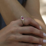 Ruby Sterling Silver Marquise Ring, Silver Raw Ruby Ring For Women, Ruby Marquise Gemstone Ring, July Birthstone ring, Christmas Gift, Ruby