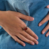 Oval Carnelian Silver Ring For Women, Cocktail Rings, Sterling Silver Statement Ring, July birthstone ring, Christmas Gift for women