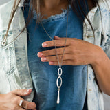 Long Silver Necklace,Silver Pendant Necklace,Pendant Necklace for Women,Silver Jewelry for Women,Women Jewelry,Long Pendant Necklace