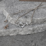 Hearts Silver Necklace For Women, Delicate Silver Multi Hearts Necklace, Valentine Day Gift For Her, Gift For Wife, Heart Jewelry.