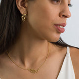 Dainty Gold Necklace And Earrings Set. Gold Multi Heart Jewelry set For Women, Heart Jewelry Set.