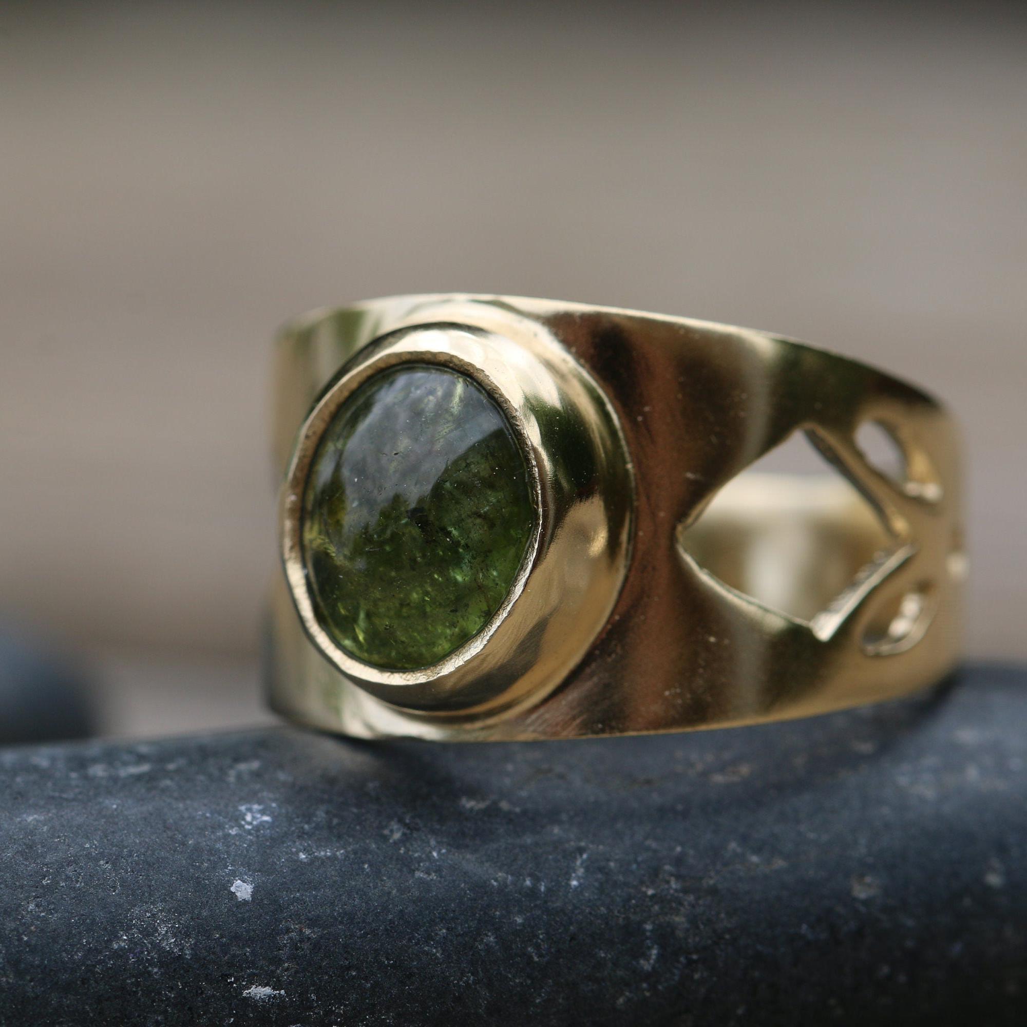 Gemstone Rings,Lotus Ring,Tourmaline Ring,14k Gold Jewelry,14k Birthstone Ring,October Birthstone Ring,Fashion Jewelry for Women