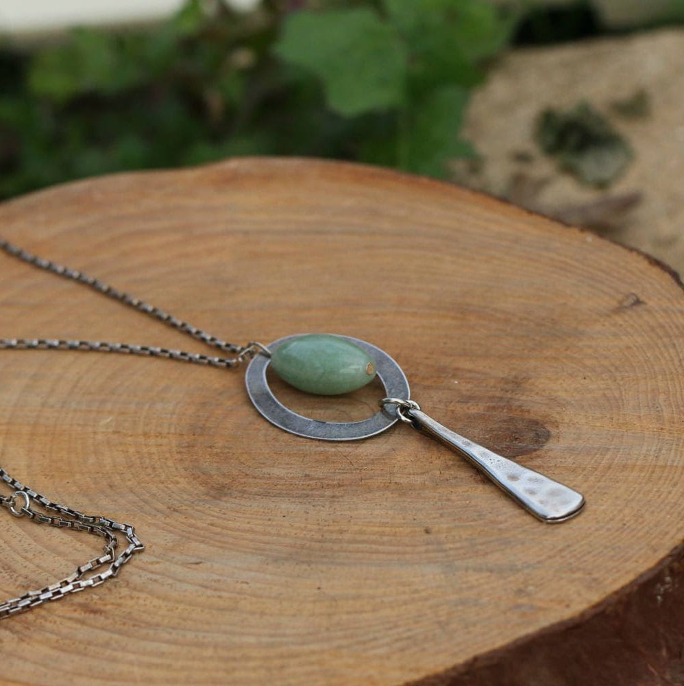 Oval And Spike Extra Long Pendant Necklaces For Women