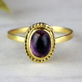Amethyst Engagement Ring, February Birthstone Ring, Oval Cut Stone Rings, Purple Gemstone Ring, Dainty Gold Rings For Women.