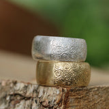 14k gold chunky ring, Carved wide ring for women, Thick boho ring, Unique thick statement ring, Handmade jewelry, Gift for her